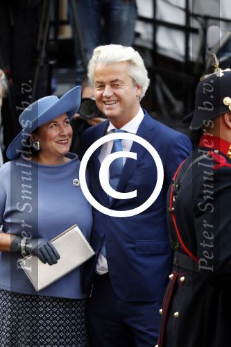 Den Haag 19 september 2017
Geert Wilders met zijn vrouw en beveiliging tijdens prinsjesdag op het binnenhof