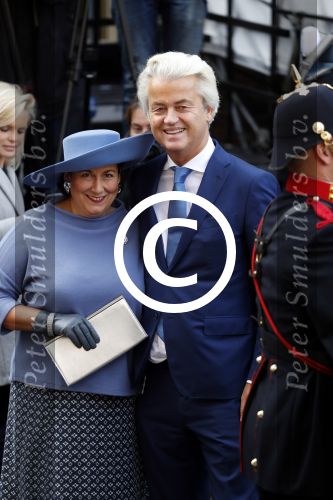 Den Haag 19 september 2017
Geert Wilders met zijn vrouw en beveiliging tijdens prinsjesdag op het binnenhof