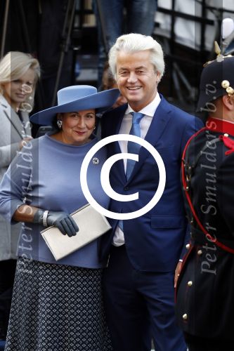 Den Haag 19 september 2017
Geert Wilders met zijn vrouw en beveiliging tijdens prinsjesdag op het binnenhof
