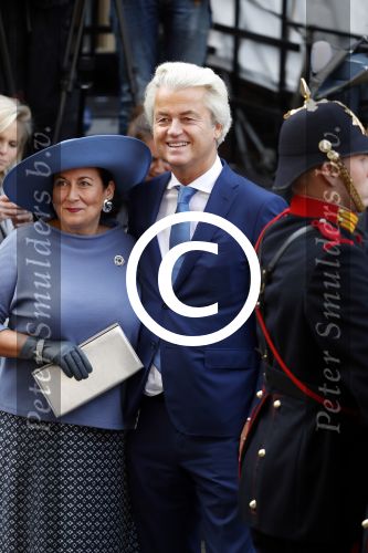 Den Haag 19 september 2017
Geert Wilders met zijn vrouw en beveiliging tijdens prinsjesdag op het binnenhof