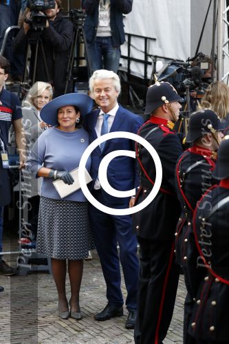 Den Haag 19 september 2017
Geert Wilders met zijn vrouw en beveiliging tijdens prinsjesdag op het binnenhof