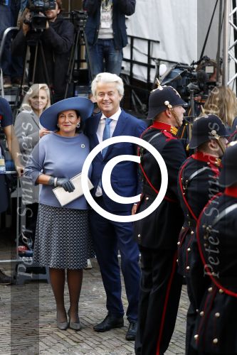Den Haag 19 september 2017
Geert Wilders met zijn vrouw en beveiliging tijdens prinsjesdag op het binnenhof