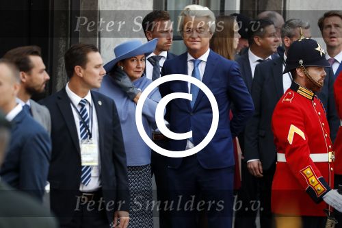 Den Haag 19 september 2017
Geert Wilders met zijn vrouw en beveiliging tijdens prinsjesdag op het binnenhof