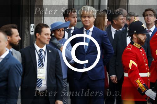 Den Haag 19 september 2017
Geert Wilders met zijn vrouw en beveiliging tijdens prinsjesdag op het binnenhof