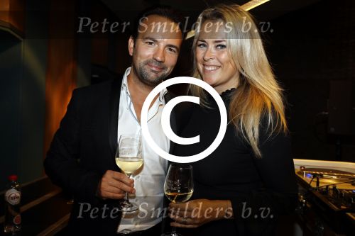 Hilversum 11 september 2017 
Presentatie wijnen in de wisseloord studio\'s met Selwyn Sanatori en Gerard Ekdom. Gerard met zijn vrouw