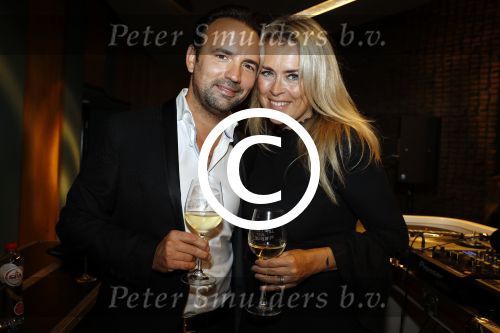 Hilversum 11 september 2017 
Presentatie wijnen in de wisseloord studio\'s met Selwyn Sanatori en Gerard Ekdom. Gerard met zijn vrouw