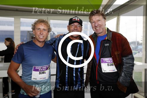 Amsterdam 9 september 2017
Edwin Evers staat op Run van radio 538 bij het Science park. Gerard  Joling