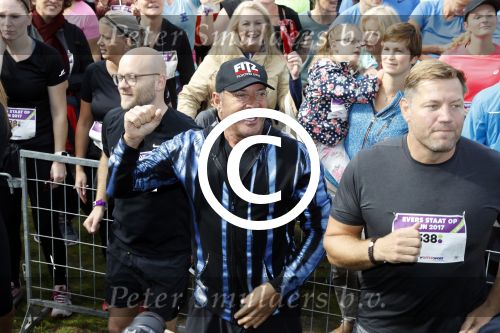 Amsterdam 9 september 2017
Edwin Evers staat op Run van radio 538 bij het Science park. Gerard  Joling