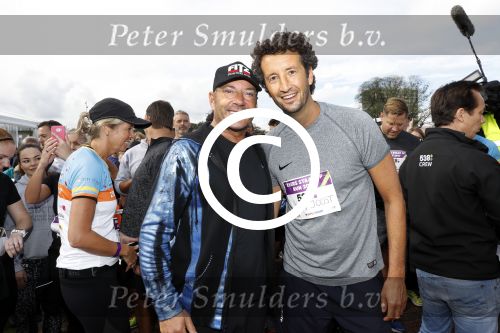 Amsterdam 9 september 2017
Edwin Evers staat op Run van radio 538 bij het Science park. Gerard  Joling