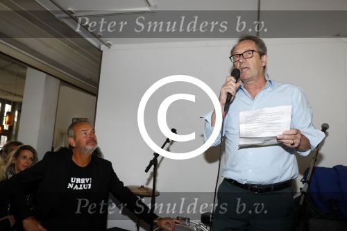 Amsterdam 10 september 2017
Opening expositie Bob Fosko en Bert Kuizenga.n Gijs Scholten v Aschat opent hem