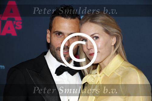 Amsterdam 11 september 2017
Premiere Bella Donna\'s in pathe arena. Hadewych Minis met man