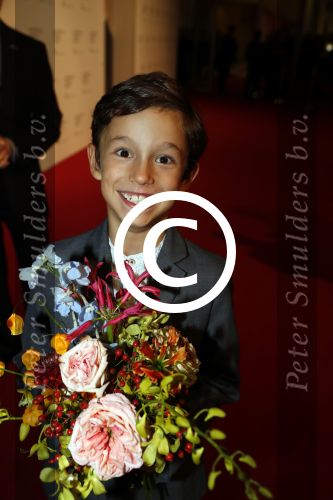 Amsterdam 15 september 2017 
Hugo Gremillet, zoon van Igone de Jongh tijdens de premierevoorstelling Ode aan de Meester bij Nationale Opera & Ballet in Amsterdam..koning Willem Alexander en koningin Maxima zijn de eregasten