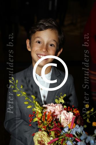 Amsterdam 15 september 2017 
Hugo Gremillet, zoon van Igone de Jongh tijdens de premierevoorstelling Ode aan de Meester bij Nationale Opera & Ballet in Amsterdam..koning Willem Alexander en koningin Maxima zijn de eregasten