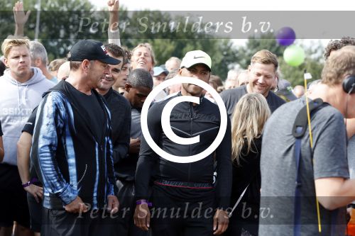 Amsterdam 9 september 2017
Edwin Evers staat op Run van radio 538 bij het Science park. Humberto Tan en Gerard Joling