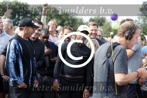 Amsterdam 9 september 2017
Edwin Evers staat op Run van radio 538 bij het Science park. Humberto Tan en Gerard Joling