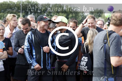Amsterdam 9 september 2017
Edwin Evers staat op Run van radio 538 bij het Science park. Humberto Tan en Gerard Joling