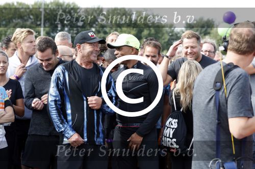 Amsterdam 9 september 2017
Edwin Evers staat op Run van radio 538 bij het Science park. Humberto Tan en Gerard Joling