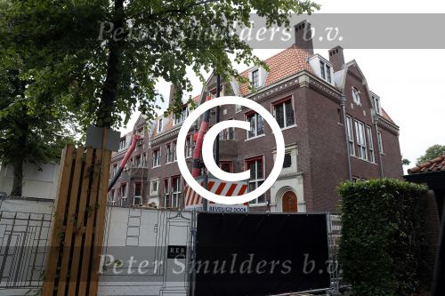 Amsterdam 24 juli 2017   
Verbouwing nieuwe huis Jaap v Zweden aan het vondelpark