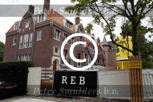 Amsterdam 24 juli 2017   
Verbouwing nieuwe huis Jaap v Zweden aan het vondelpark