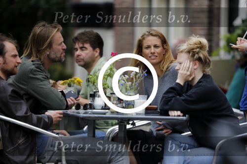 Amsterdam 11 juli 2017 
Jasper Krabbe met zijn nieuwe vriendin ANNEMARIEKE VAN DRIMMELEN