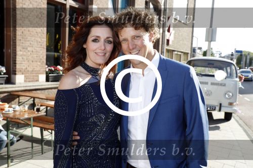 Leiden 2 juli 2017 
Jochem Myjer en zijn vriendin Marloes Novan vieren de 40e verjaardag van Jochem met familie en vrienden.