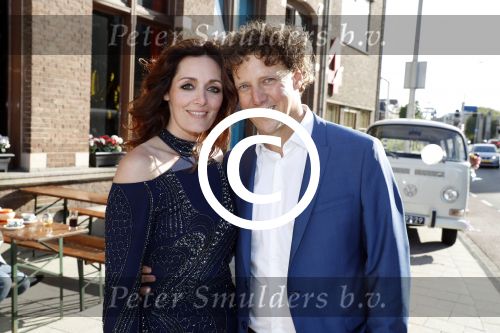 Leiden 2 juli 2017 
Jochem Myjer en zijn vriendin Marloes Novan vieren de 40e verjaardag van Jochem met familie en vrienden.