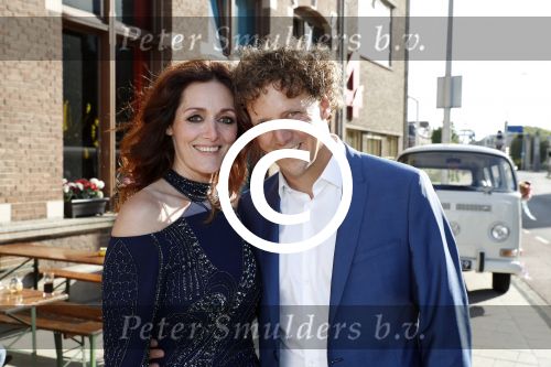 Leiden 2 juli 2017 
Jochem Myjer en zijn vriendin Marloes Novan vieren de 40e verjaardag van Jochem met familie en vrienden.