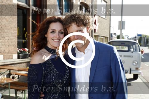 Leiden 2 juli 2017 
Jochem Myjer en zijn vriendin Marloes Novan vieren de 40e verjaardag van Jochem met familie en vrienden.