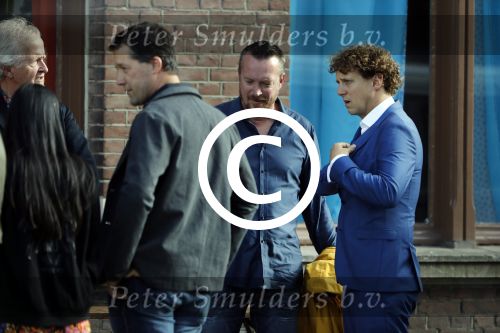 Leiden 2 juli 2017 
Jochem Myjer en zijn vriendin Marloes Novan vieren de 40e verjaardag van Jochem met familie en vrienden.