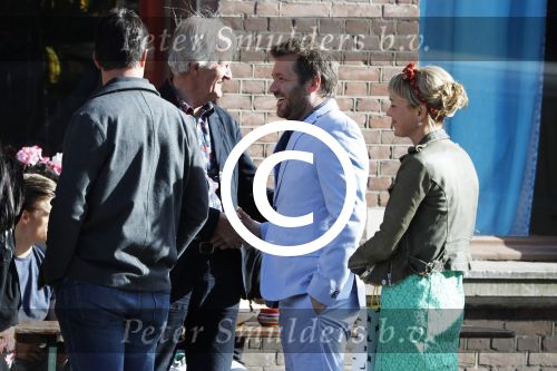 Leiden 2 juli 2017 
Jochem Myjer en zijn vriendin Marloes Novan vieren de 40e verjaardag van Jochem met familie en vrienden. Klaas van der Eerden met zijn vrouw