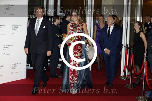 Amsterdam 15 september 2017 
Premierevoorstelling Ode aan de Meester bij Nationale Opera & Ballet in Amsterdam.koning Willem Alexander en koningin Maxima zijn de eregasten