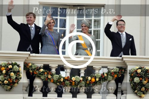 Den Haag 19 september 2017
Koningin Maxima Koning Willem Alexander Prins Constantijn en Prinses Laurentien tijdens prinsjesdag op het binnenhof en op het balkon van paleis Noordeinde
