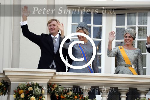 Den Haag 19 september 2017
Koningin Maxima Koning Willem Alexander Prins Constantijn en Prinses Laurentien tijdens prinsjesdag op het binnenhof en op het balkon van paleis Noordeinde