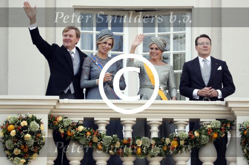 Den Haag 19 september 2017
Koningin Maxima Koning Willem Alexander Prins Constantijn en Prinses Laurentien tijdens prinsjesdag op het binnenhof en op het balkon van paleis Noordeinde