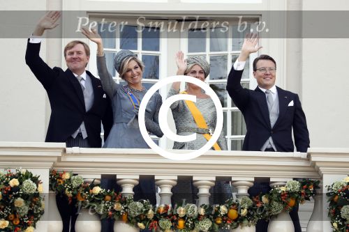 Den Haag 19 september 2017
Koningin Maxima Koning Willem Alexander Prins Constantijn en Prinses Laurentien tijdens prinsjesdag op het binnenhof en op het balkon van paleis Noordeinde