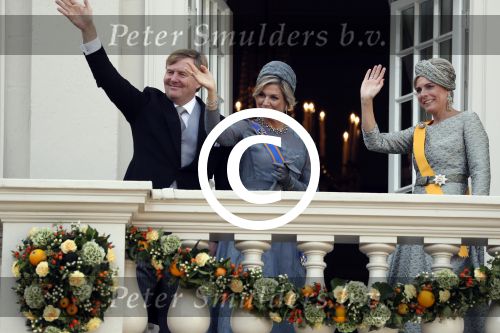 Den Haag 19 september 2017
Koningin Maxima Koning Willem Alexander Prins Constantijn en Prinses Laurentien tijdens prinsjesdag op het binnenhof en op het balkon van paleis Noordeinde