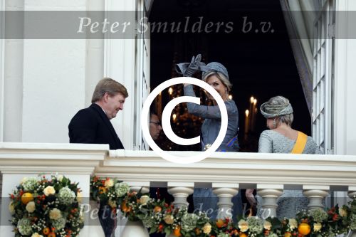 Den Haag 19 september 2017
Koningin Maxima Koning Willem Alexander Prins Constantijn en Prinses Laurentien tijdens prinsjesdag op het binnenhof en op het balkon van paleis Noordeinde