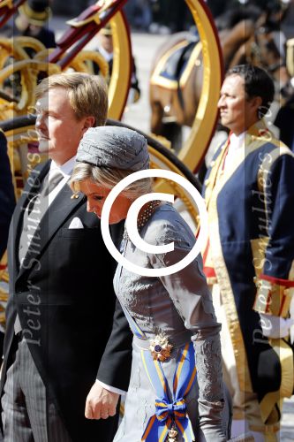 Den Haag 19 september 2017
Koningin Maxima Koning Willem Alexander Prins Constantijn en Prinses Laurentien tijdens prinsjesdag op het binnenhof en op het balkon van paleis Noordeinde