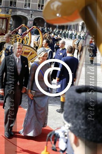 Den Haag 19 september 2017
Koningin Maxima Koning Willem Alexander Prins Constantijn en Prinses Laurentien tijdens prinsjesdag op het binnenhof en op het balkon van paleis Noordeinde