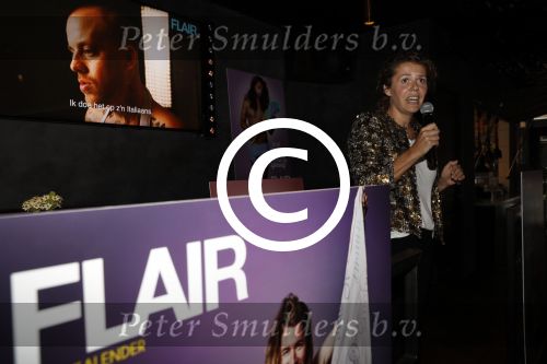 Amsterdam 5 september 2017 
Leonieke Borghuis ( hoofdredactrice Flair) presenteert kalendar. Wiliam Rutten heeft de fotos gemaakt. presentatie is in Martins sportclub