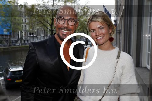 Amsterdam 20 september 2017 
Opening expositie 25 jaar Mart Visser. Maik de Boer met een vriendin