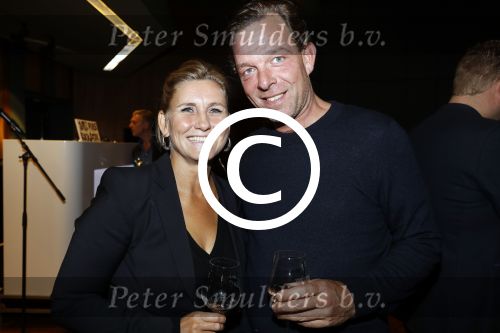 Hilversum 11 september 2017 
Presentatie wijnen in de wisseloord studio\'s met Selwyn Sanatori en Gerard Ekdom. Marie Carmen Oudendijk met haar vriend