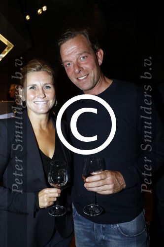 Hilversum 11 september 2017 
Presentatie wijnen in de wisseloord studio\'s met Selwyn Sanatori en Gerard Ekdom. Marie Carmen Oudendijk met haar vriend