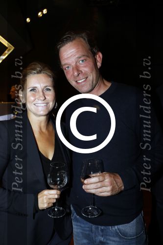 Hilversum 11 september 2017 
Presentatie wijnen in de wisseloord studio\'s met Selwyn Sanatori en Gerard Ekdom. Marie Carmen Oudendijk met haar vriend