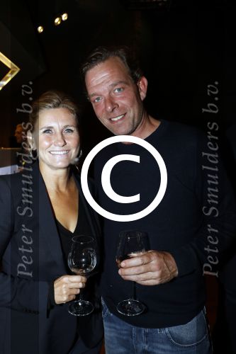 Hilversum 11 september 2017 
Presentatie wijnen in de wisseloord studio\'s met Selwyn Sanatori en Gerard Ekdom. Marie Carmen Oudendijk met haar vriend