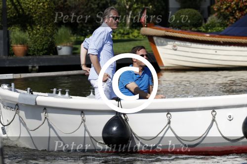 Amsterdam / Ouderkerk aan de Amstel 21 juli 2017
Jort Kelder en Mark Rutte varen met sloep/boot van Jort over de Amstel.