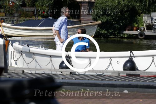 Amsterdam / Ouderkerk aan de Amstel 21 juli 2017
Jort Kelder en Mark Rutte varen met sloep/boot van Jort over de Amstel.