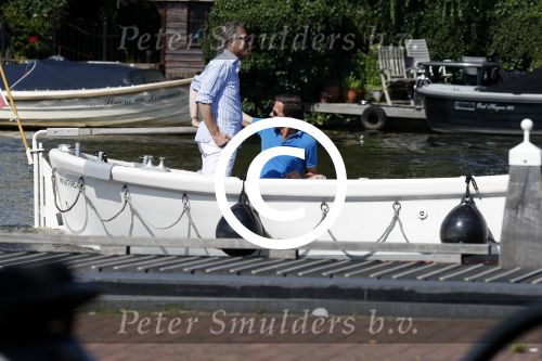 Amsterdam / Ouderkerk aan de Amstel 21 juli 2017
Jort Kelder en Mark Rutte varen met sloep/boot van Jort over de Amstel.