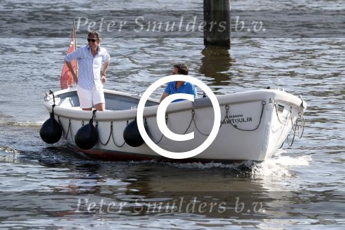 Amsterdam / Ouderkerk aan de Amstel 21 juli 2017
Jort Kelder en Mark Rutte varen met sloep/boot van Jort over de Amstel.