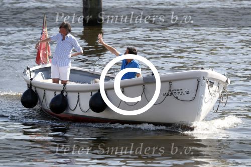 Amsterdam / Ouderkerk aan de Amstel 21 juli 2017
Jort Kelder en Mark Rutte varen met sloep/boot van Jort over de Amstel.